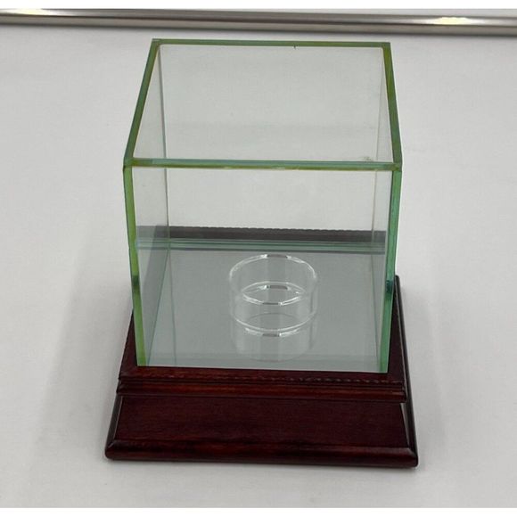Steiner Single Baseball Glass Display Case With Wood Base - Picture 3 of 3